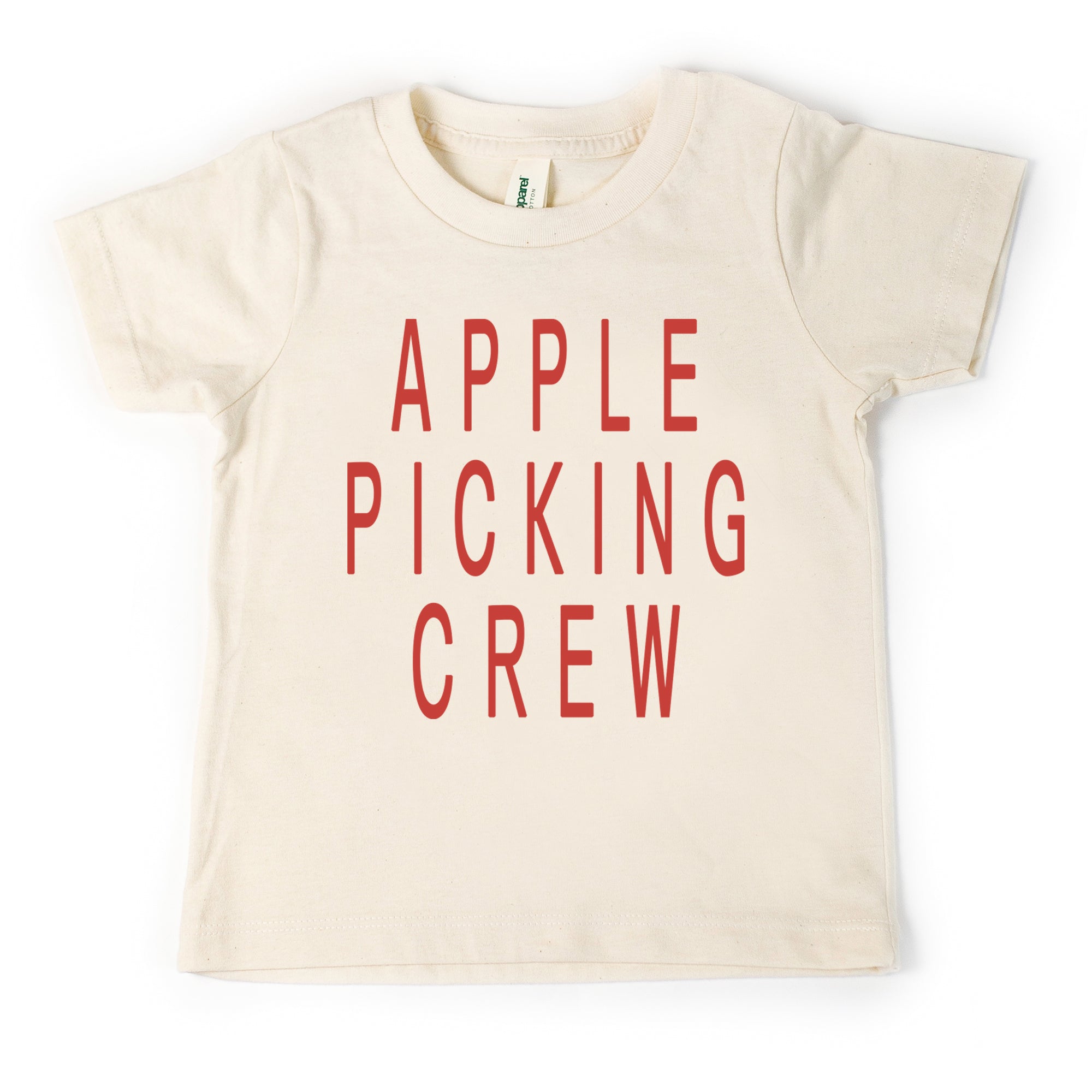 Apple Picking Crew, natural tshirt, toddler, youth and adult