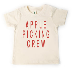 Apple Picking Crew, natural tshirt, toddler, youth and adult