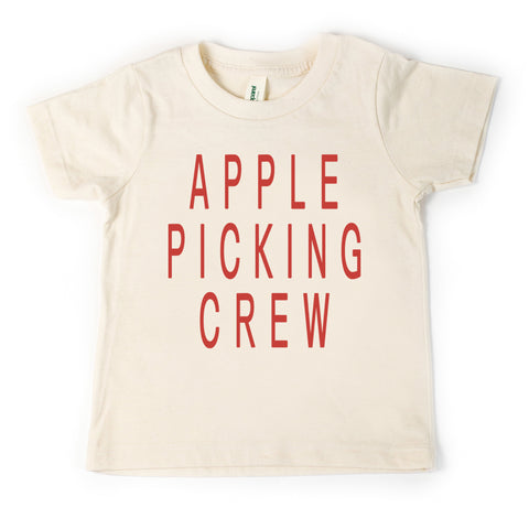 Apple Picking Crew, natural shirt, toddler, youth and adult