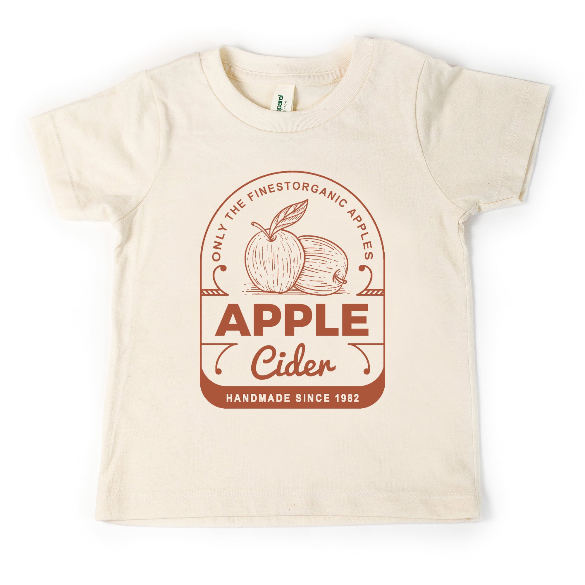 Apple Cider, natural tshirt, toddler, youth and adult