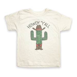 Howdy Y'all, Cactus, natural tshirt